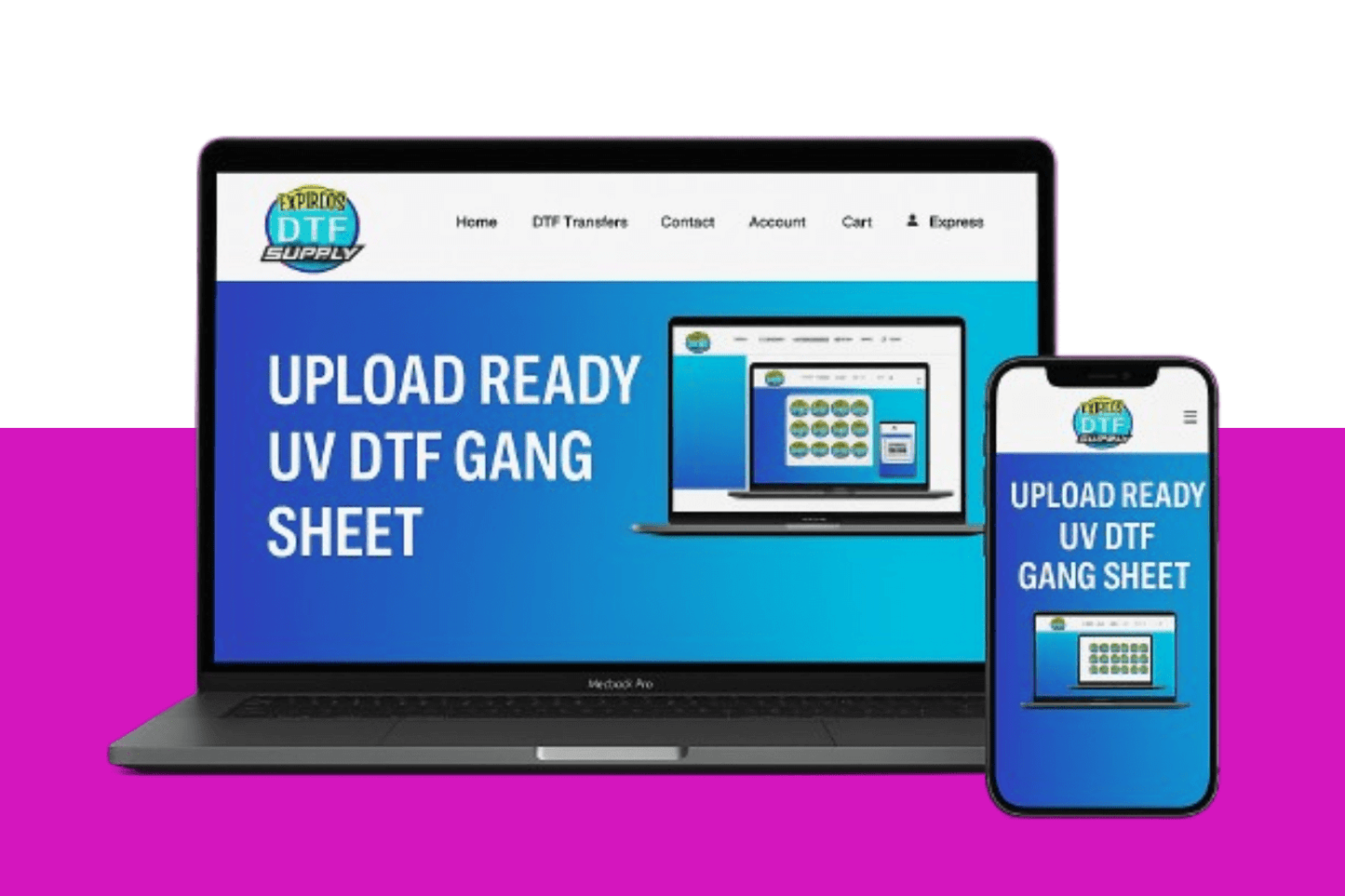 UV Stickers Print – Upload Ready UV DTF Gang Sheet for Hard Surfaces – Express DTF Supply