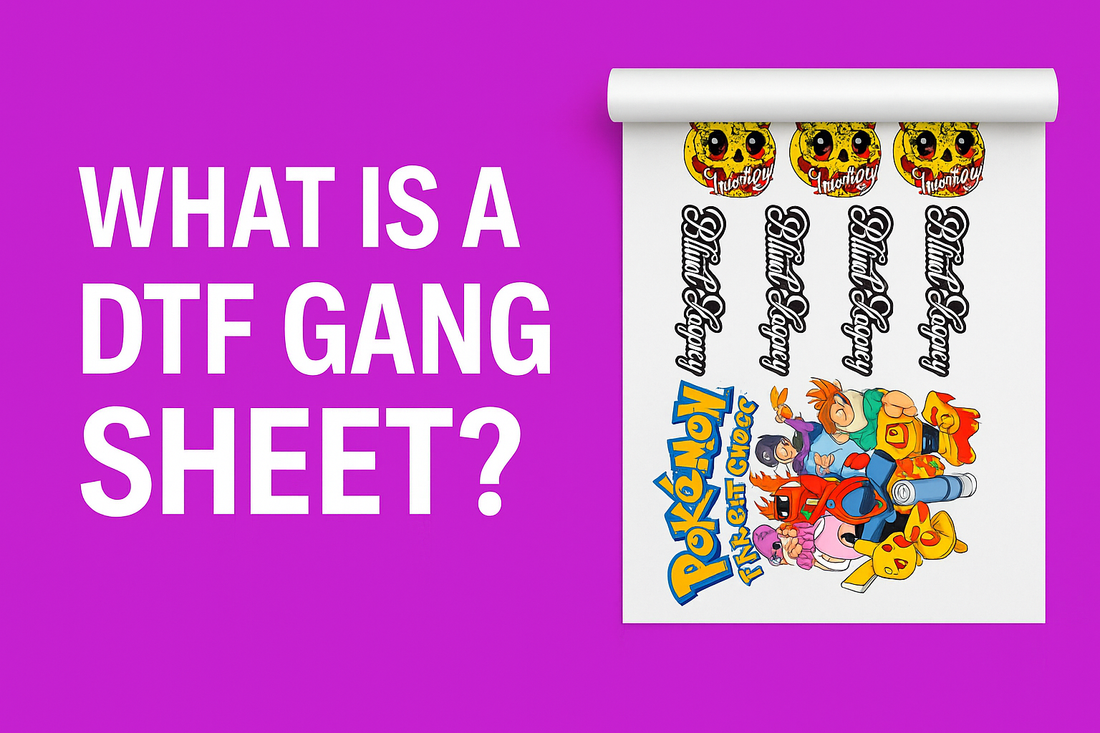 What is a DTF gang sheet – multiple designs on one film transfer for apparel printing